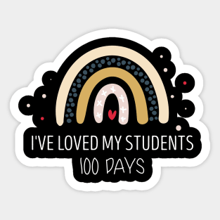 I've Loved My Students 100 Days School Sticker